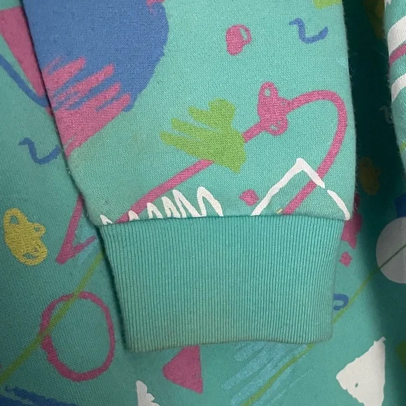 Fifth Sun Colorful Geometric Abstract Art 90s Inspired Retro Print Sweatshirt - Picture 7 of 11